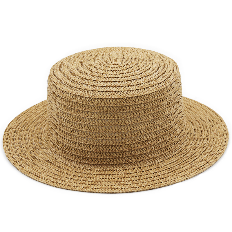 Simple DIY Summer Straw Sun Hat For Women Flat Wi..